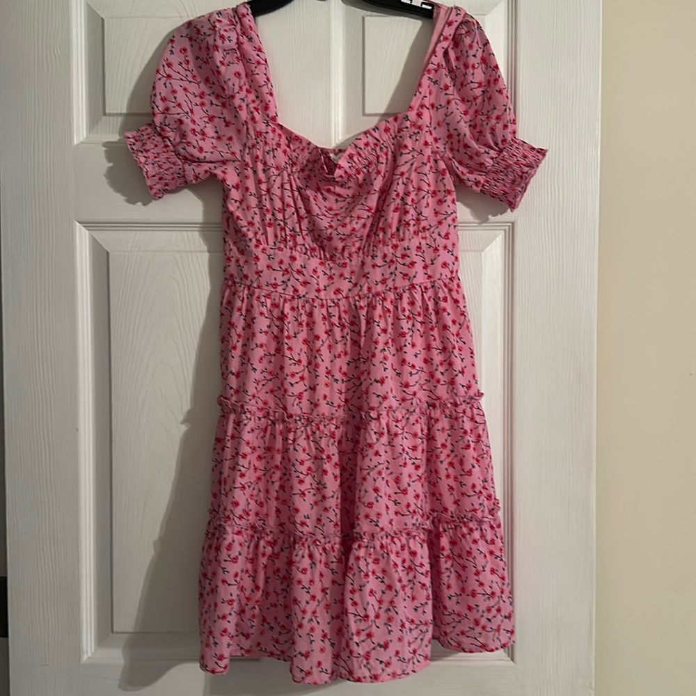 Blu Pepper Medium Pink Floral Dress perfect for summer!